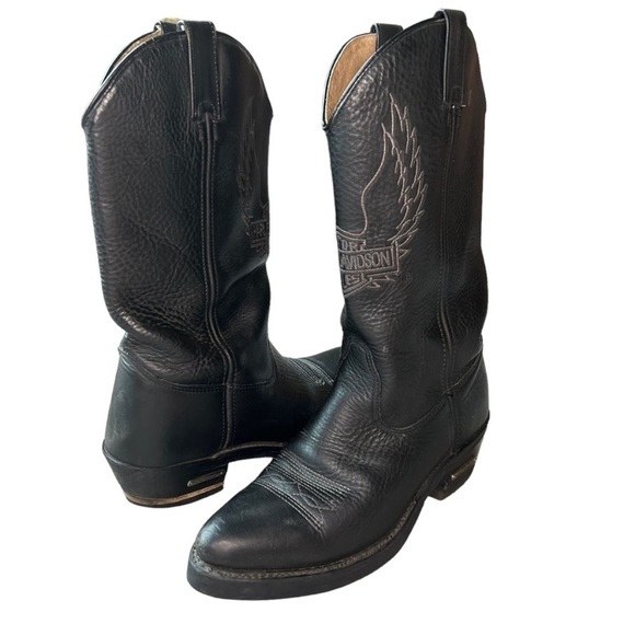 Harley-Davidson Other - NEW Harley Davidson mens leather wings logo embroidered 98418cowboyboots size 10